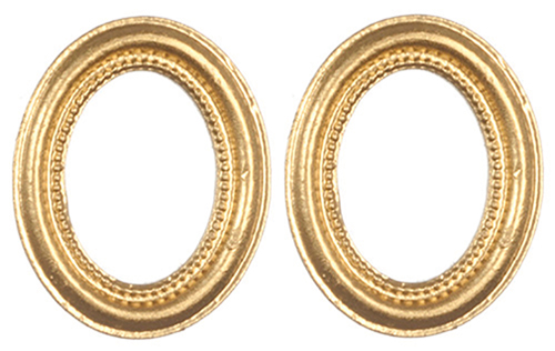 Small Gold Oval Frames, 2 pc.